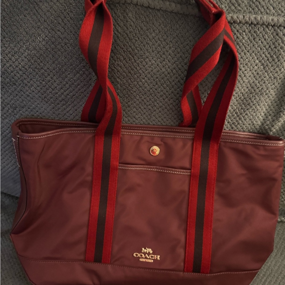 Coach Burgundy Tote Bag